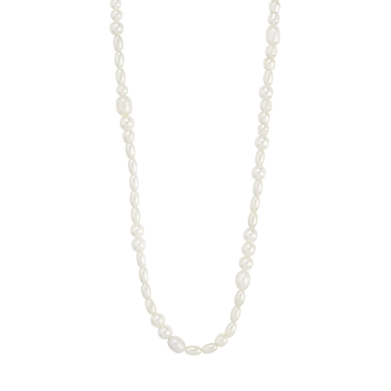Pilgrim Elliana White Necklace - Silver Plated
